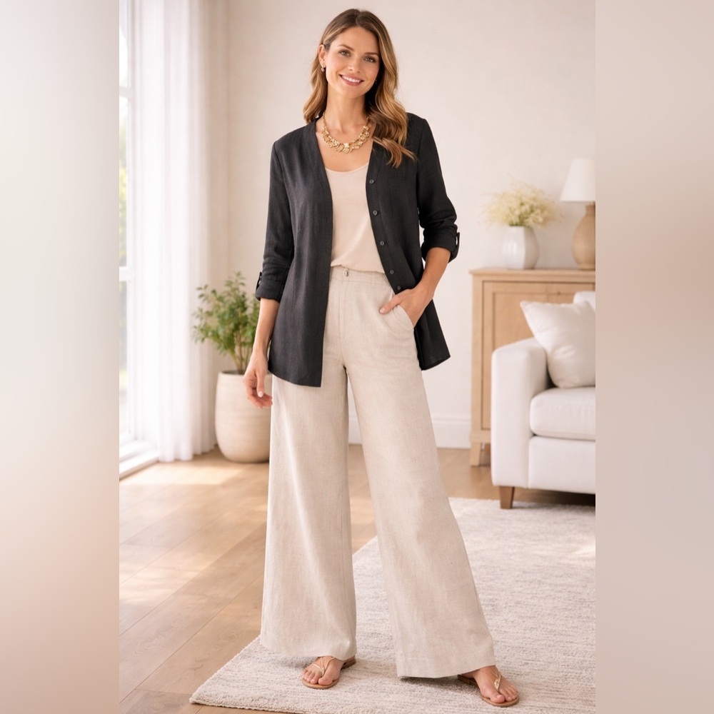 Eileen Fisher Linen cardigan size 1X